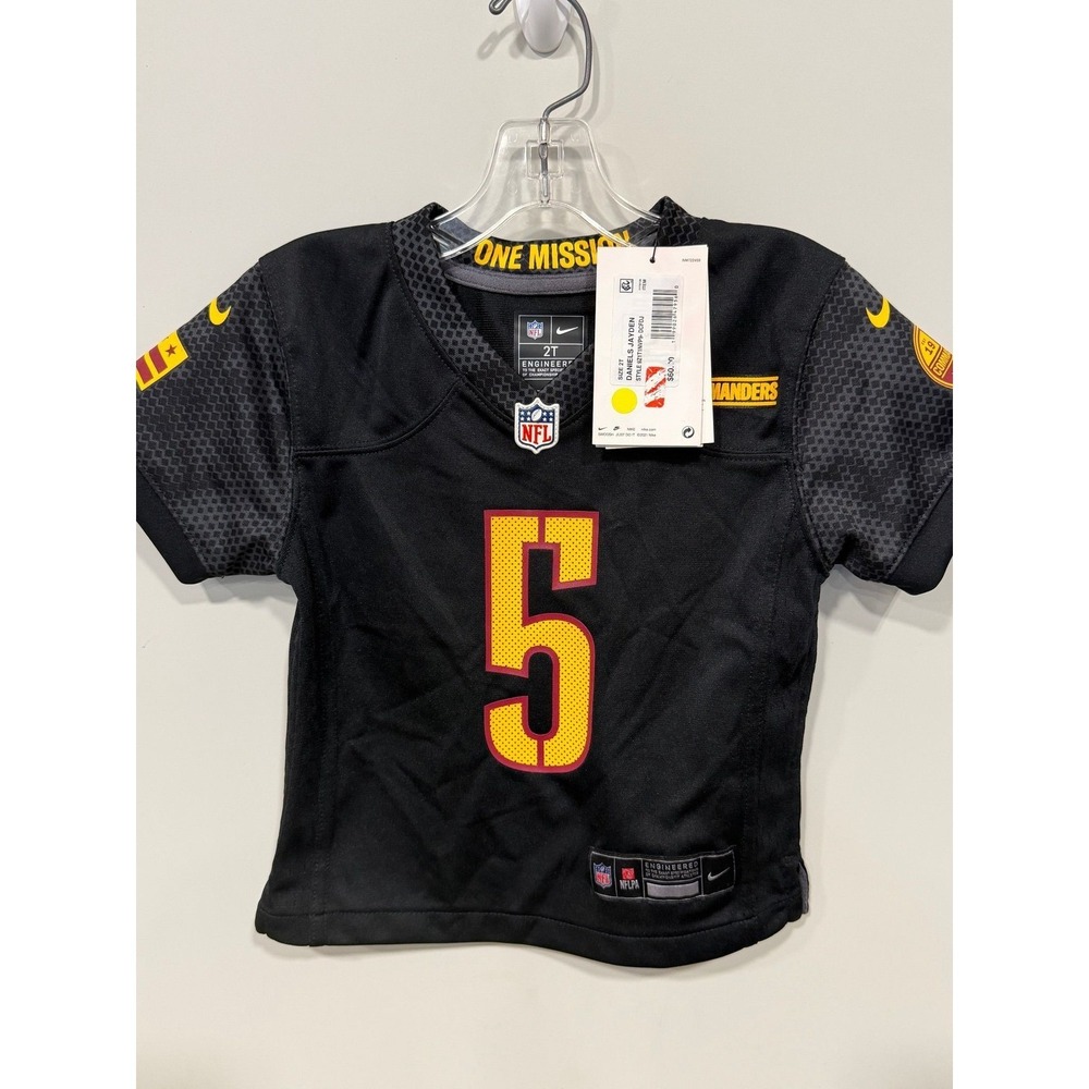 Jayden Daniels #5 Commanders Nike Toddler 2T Black Alternate Jersey NWT